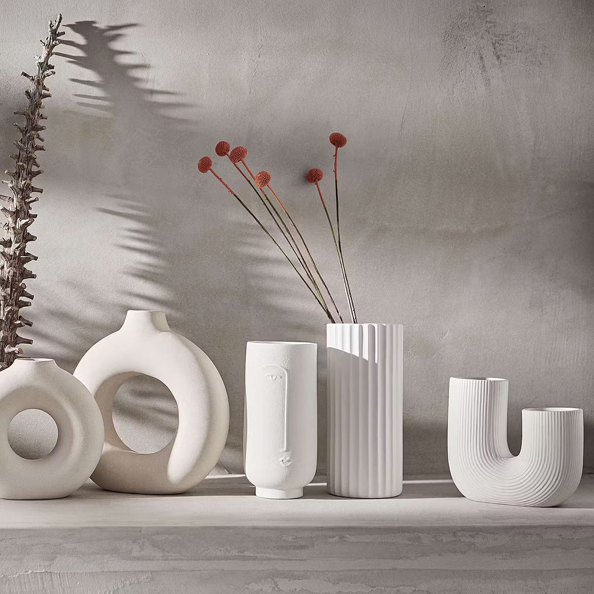 Elegant Line Art Vase